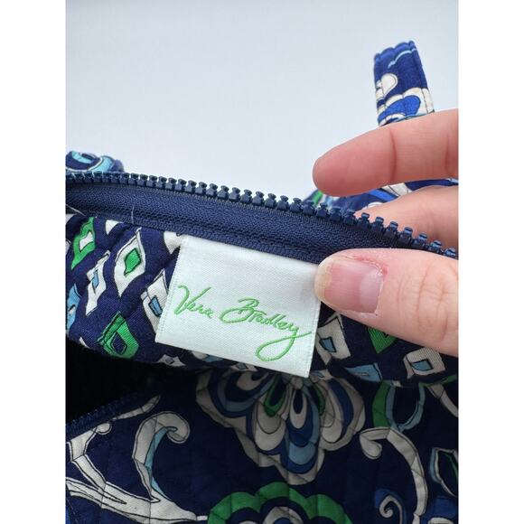 Vera Bradley Mediterranean Blue Retired 2008 Y2K Large Floral Quilted Duffle Bag - Picture 4 of 6